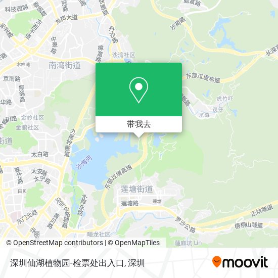 深圳仙湖植物园-检票处出入口地图