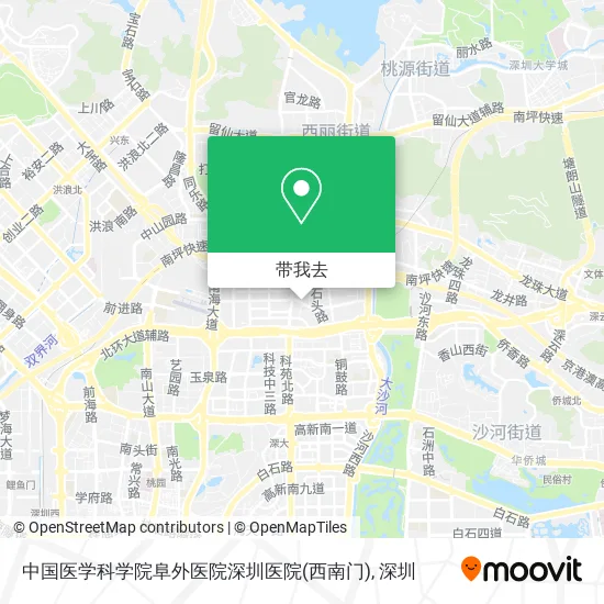 中国医学科学院阜外医院深圳医院(西南门)地图
