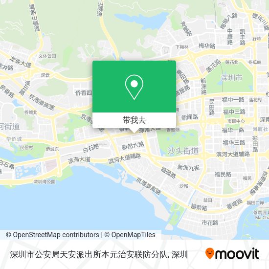 深圳市公安局天安派出所本元治安联防分队地图