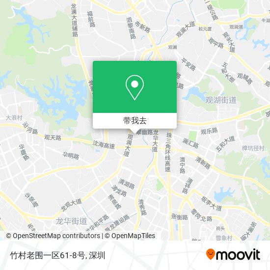 竹村老围一区61-8号地图