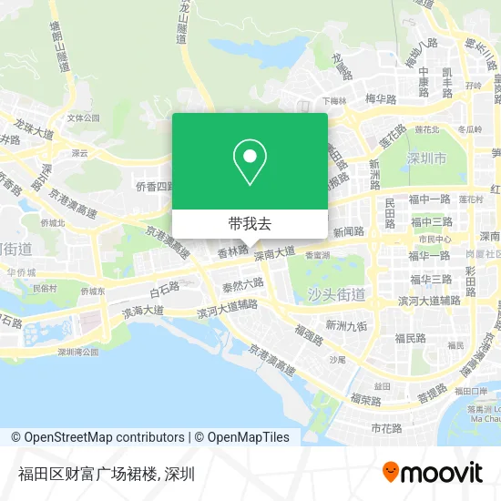福田区财富广场裙楼地图