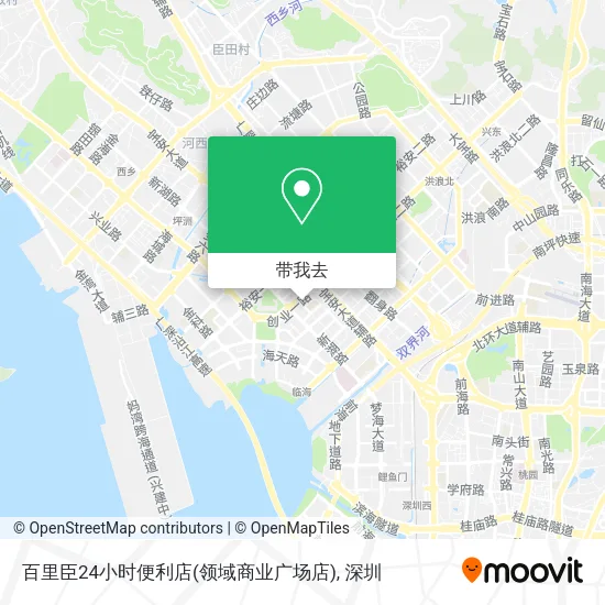 百里臣24小时便利店(领域商业广场店)地图