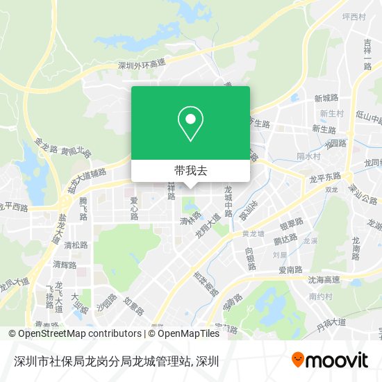 深圳市社保局龙岗分局龙城管理站地图