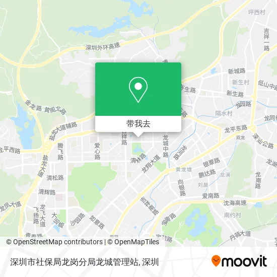 深圳市社保局龙岗分局龙城管理站地图