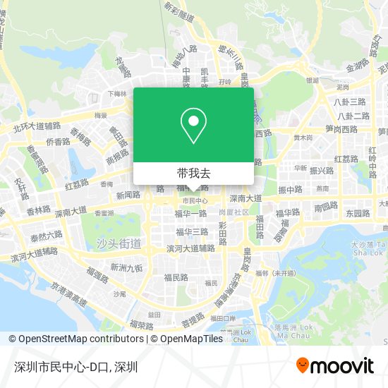 深圳市民中心-D口地图
