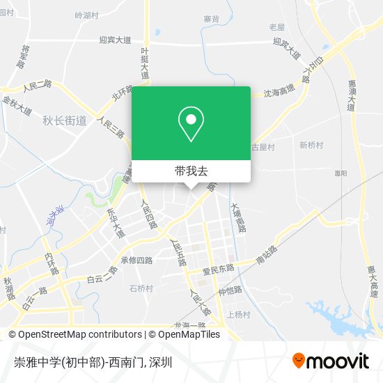 崇雅中学(初中部)-西南门地图