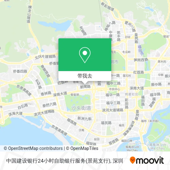 中国建设银行24小时自助银行服务(景苑支行)地图