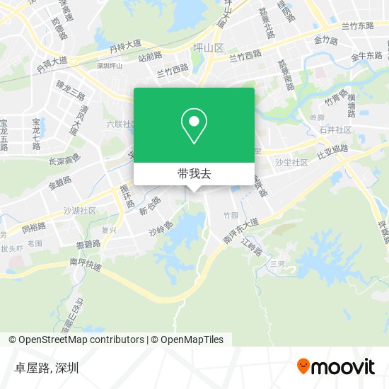 卓屋路地图