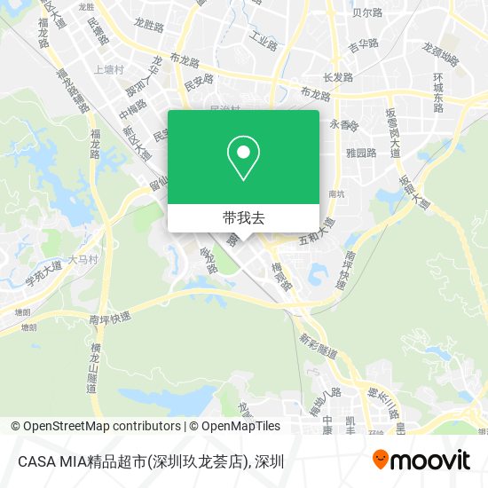 CASA MIA精品超市(深圳玖龙荟店)地图