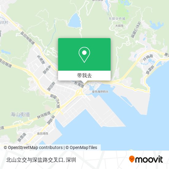 北山立交与深盐路交叉口地图