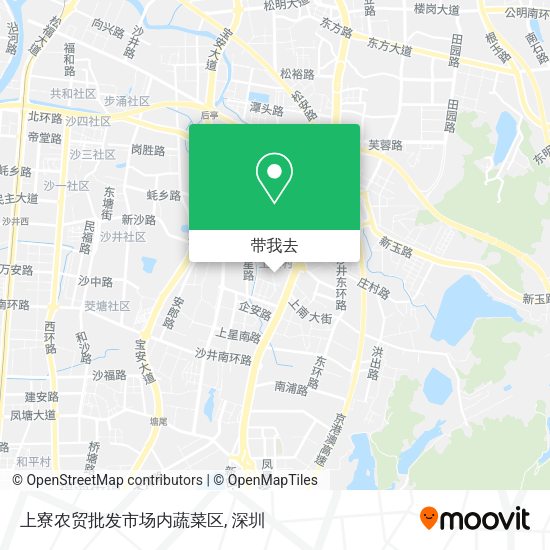 上寮农贸批发市场内蔬菜区地图