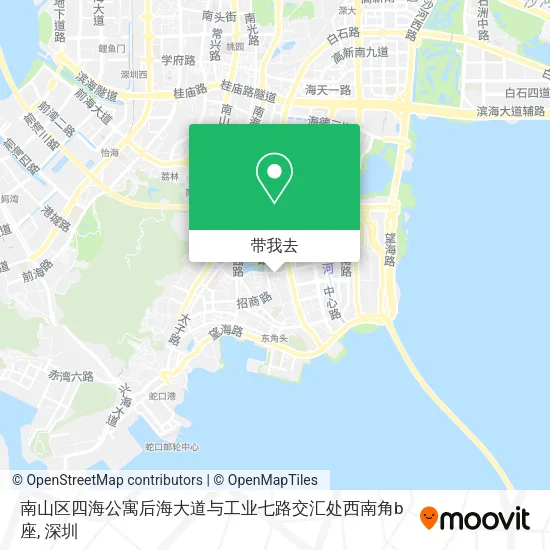 南山区四海公寓后海大道与工业七路交汇处西南角b座地图