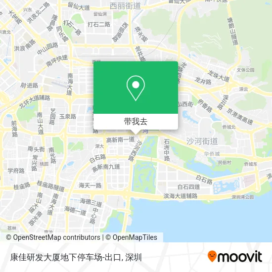康佳研发大厦地下停车场-出口地图