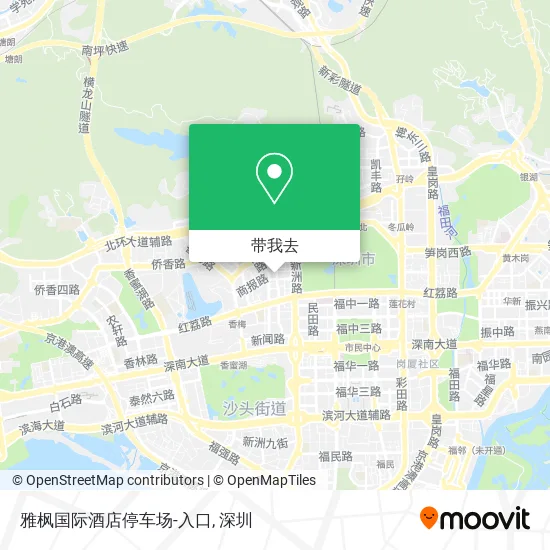 雅枫国际酒店停车场-入口地图