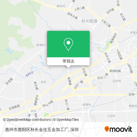 惠州市惠阳区秋长金住五金加工厂地图