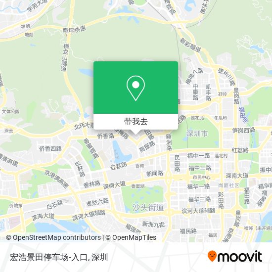 宏浩景田停车场-入口地图