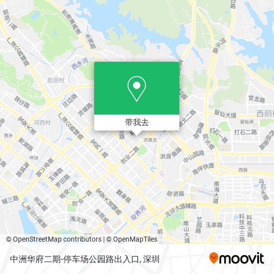 中洲华府二期-停车场公园路出入口地图