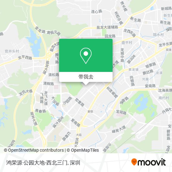 鸿荣源·公园大地-西北三门地图