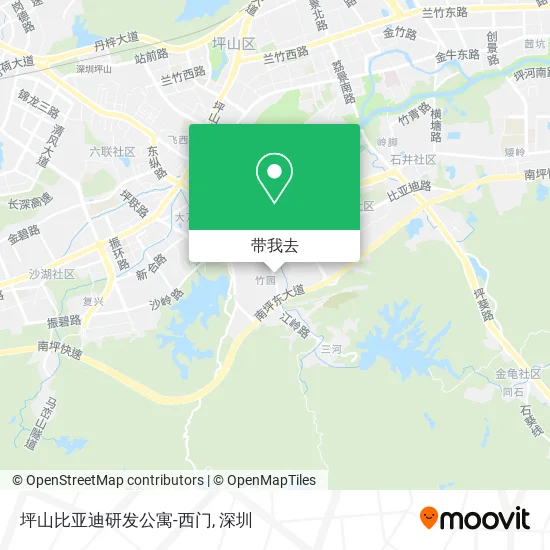 坪山比亚迪研发公寓-西门地图