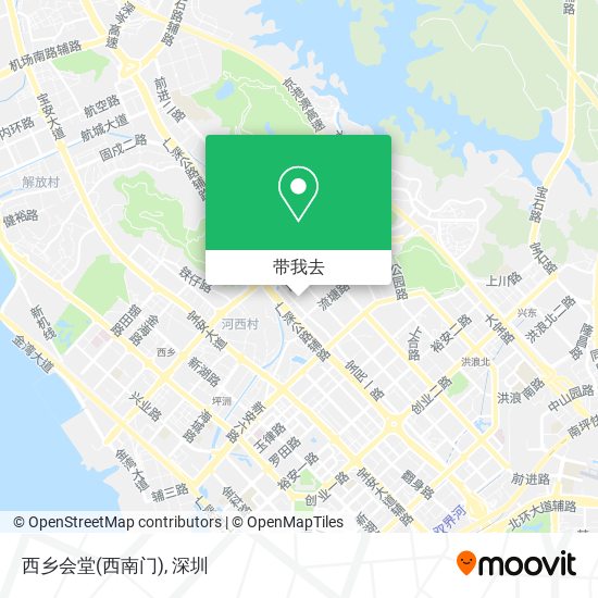 西乡会堂(西南门)地图