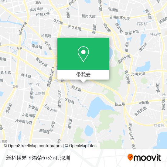 新桥横岗下鸿荣恒公司地图