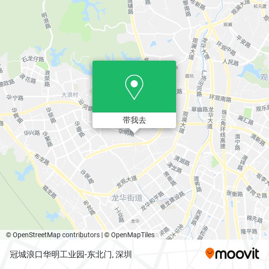 冠城浪口华明工业园-东北门地图