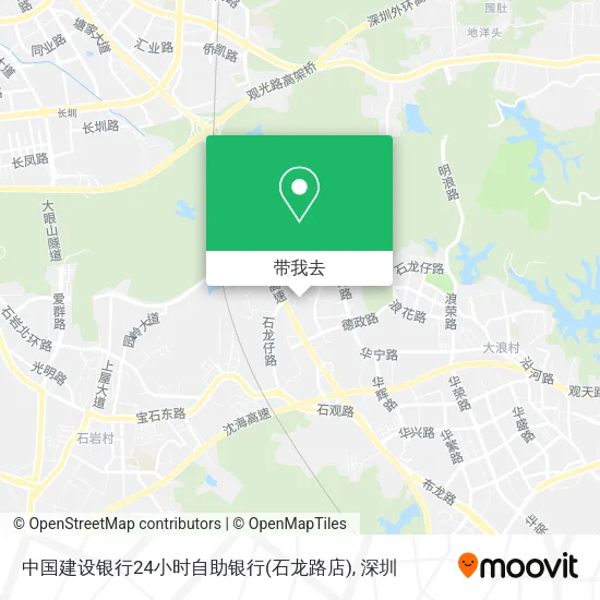 中国建设银行24小时自助银行(石龙路店)地图