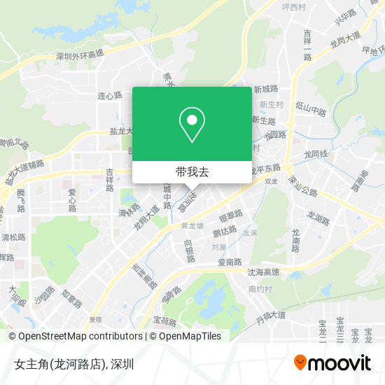 女主角(龙河路店)地图