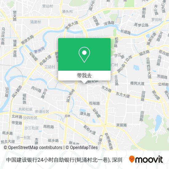 中国建设银行24小时自助银行(蚝涌村北一巷)地图