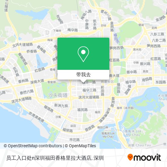 员工入口处n深圳福田香格里拉大酒店地图