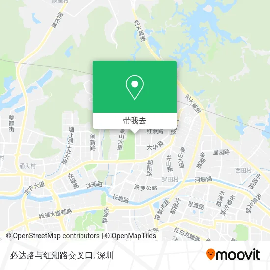 必达路与红湖路交叉口地图