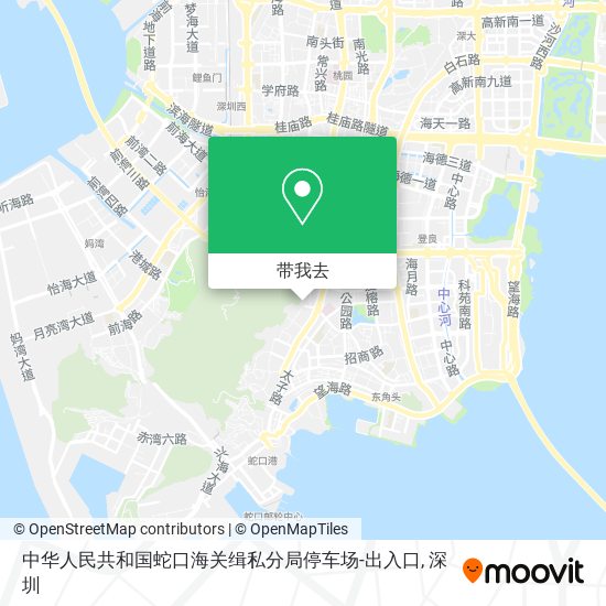 中华人民共和国蛇口海关缉私分局停车场-出入口地图