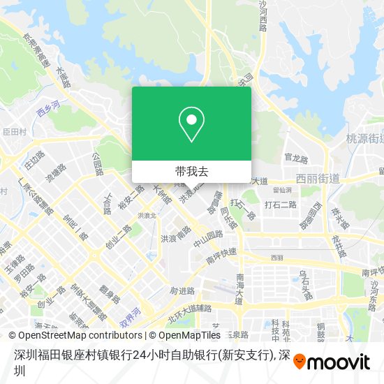 深圳福田银座村镇银行24小时自助银行(新安支行)地图