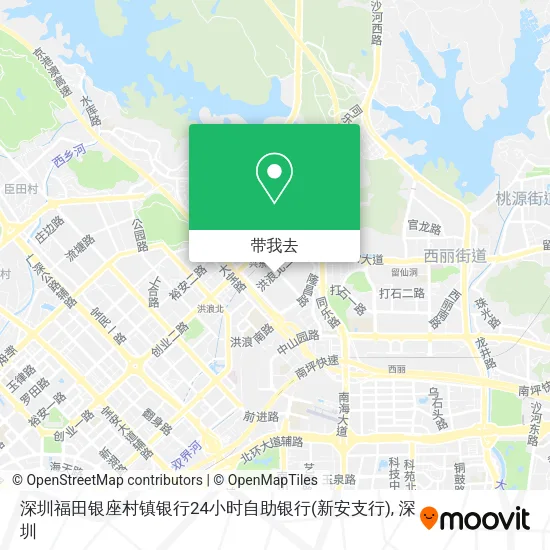 深圳福田银座村镇银行24小时自助银行(新安支行)地图
