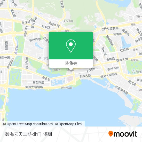 碧海云天二期-北门地图