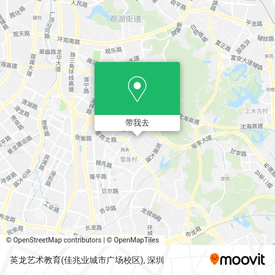 英龙艺术教育(佳兆业城市广场校区)地图
