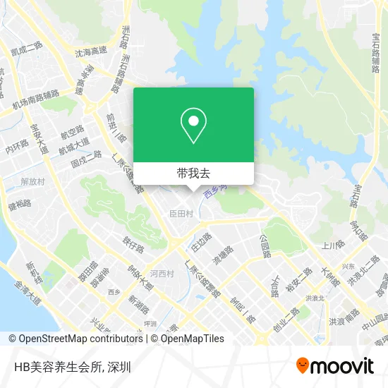 HB美容养生会所地图