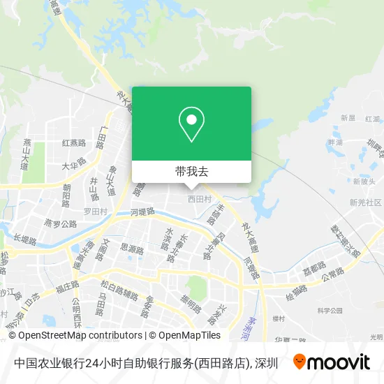 中国农业银行24小时自助银行服务(西田路店)地图
