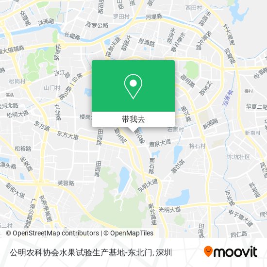 公明农科协会水果试验生产基地-东北门地图