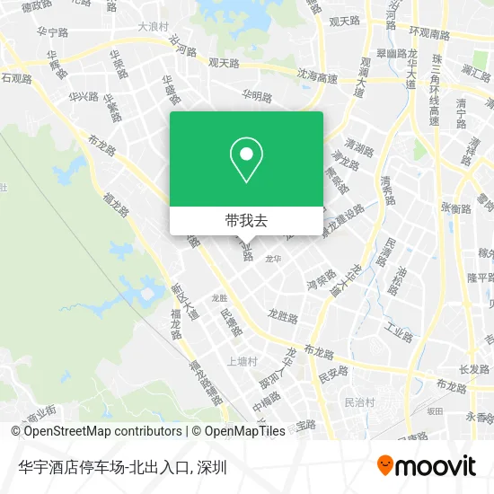 华宇酒店停车场-北出入口地图