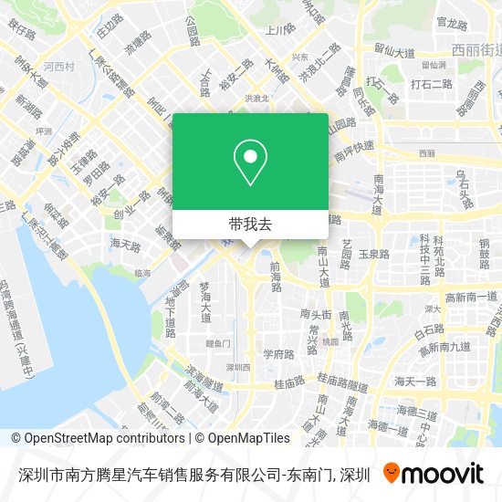 深圳市南方腾星汽车销售服务有限公司-东南门地图