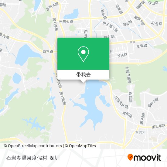 石岩湖温泉度假村地图