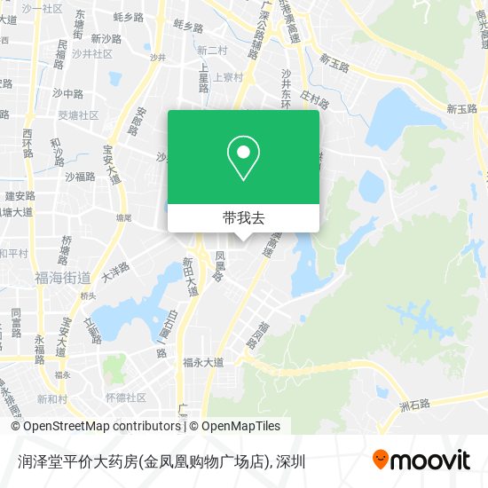 润泽堂平价大药房(金凤凰购物广场店)地图