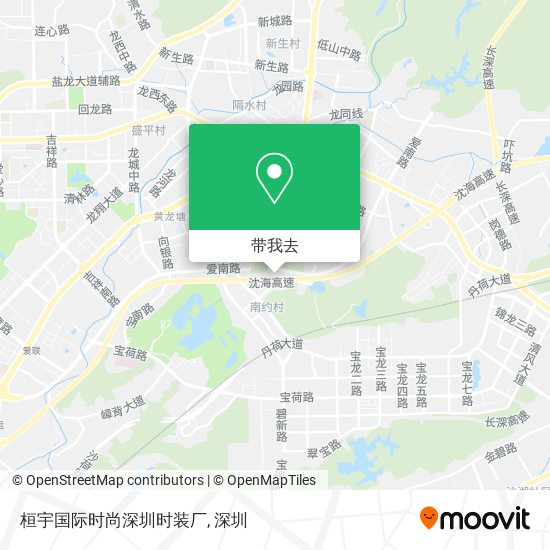 桓宇国际时尚深圳时装厂地图