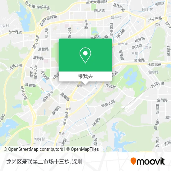 龙岗区爱联第二市场十三栋地图