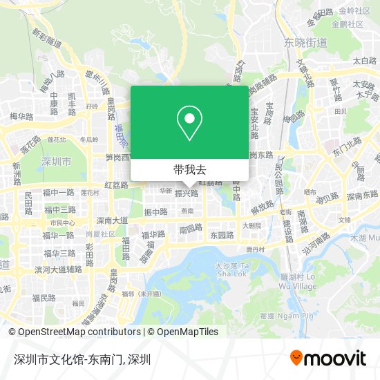 深圳市文化馆-东南门地图