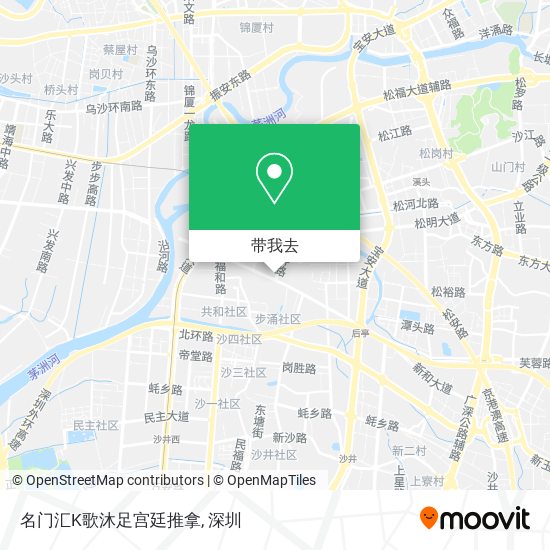 名门汇K歌沐足宫廷推拿地图