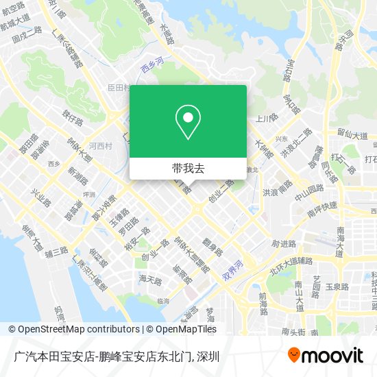 广汽本田宝安店-鹏峰宝安店东北门地图