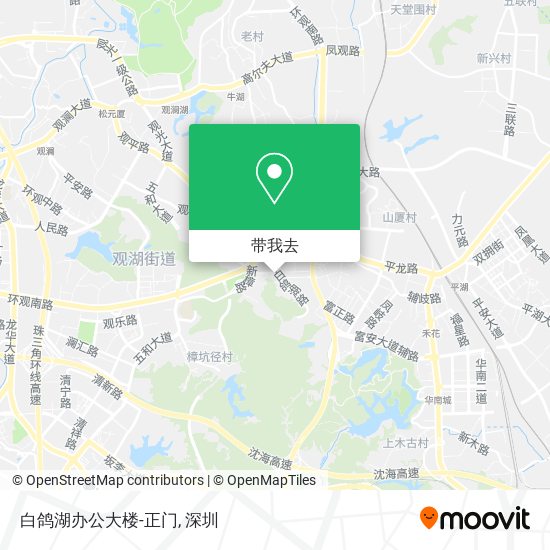 白鸽湖办公大楼-正门地图