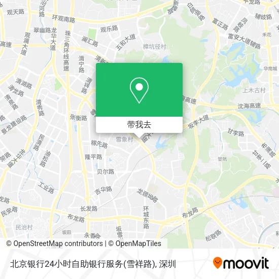 北京银行24小时自助银行服务(雪祥路)地图